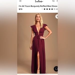 Never worn burgundy dress